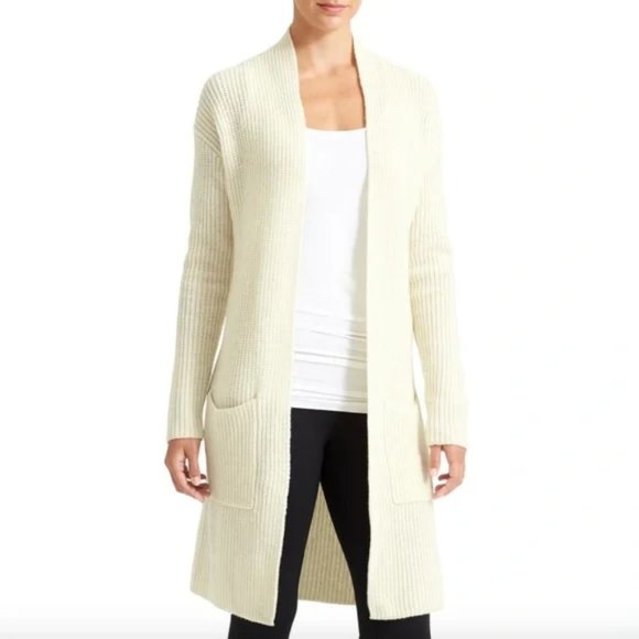 NWT Athleta Sunday Sweater Merino Wool Cashmere Blend in Dove Longline - Size S - Picture 2 of 9